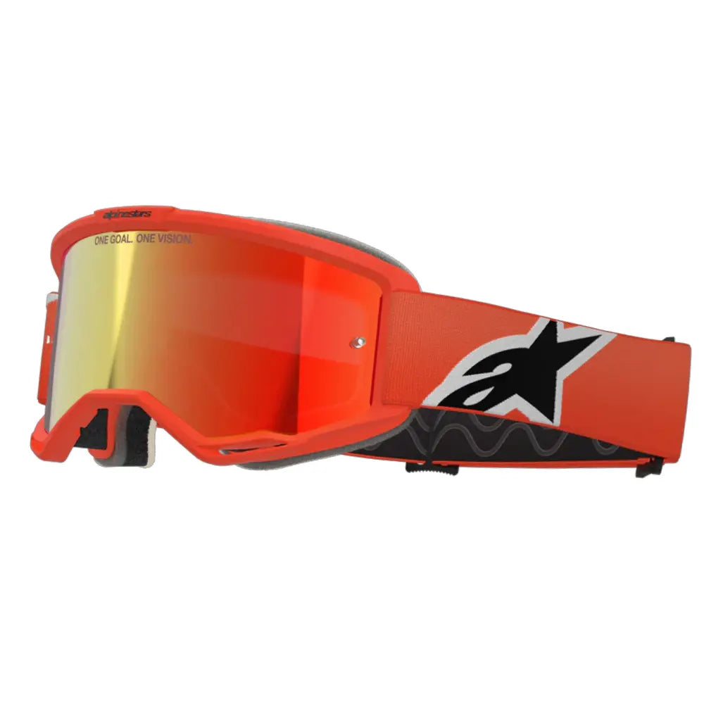 Lentes Cross Alpinestars Corp Naranja Visor Iridium Rojo