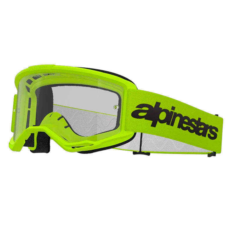 Lentes Cross Alpinestars Vision 3 Wordmark Amarillo Visor Transparente