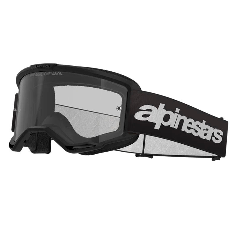 Lentes Cross Alpinestars Vision 3 Wordmark Negro Visor Transparente