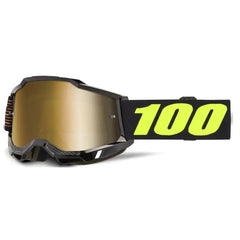 Lentes Cross 100% Accuri 2 Fairbanks Negro Visor Dorado