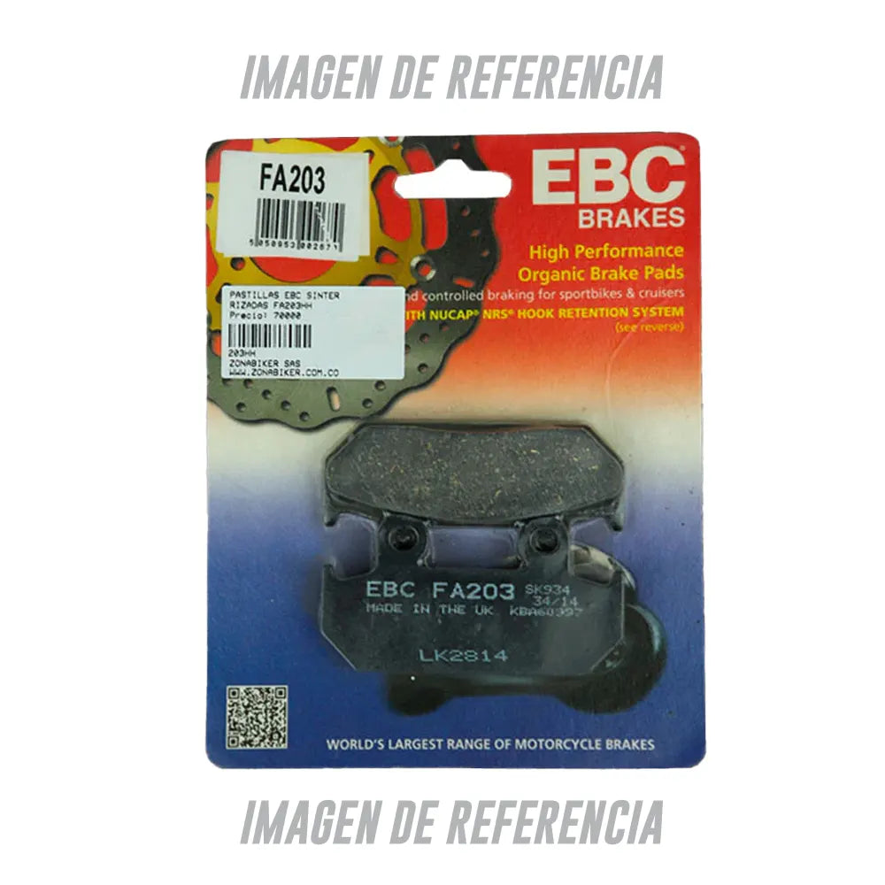 Pastillas Ebc Sinterizadas Fa203hh / Honda Cbr 600 F