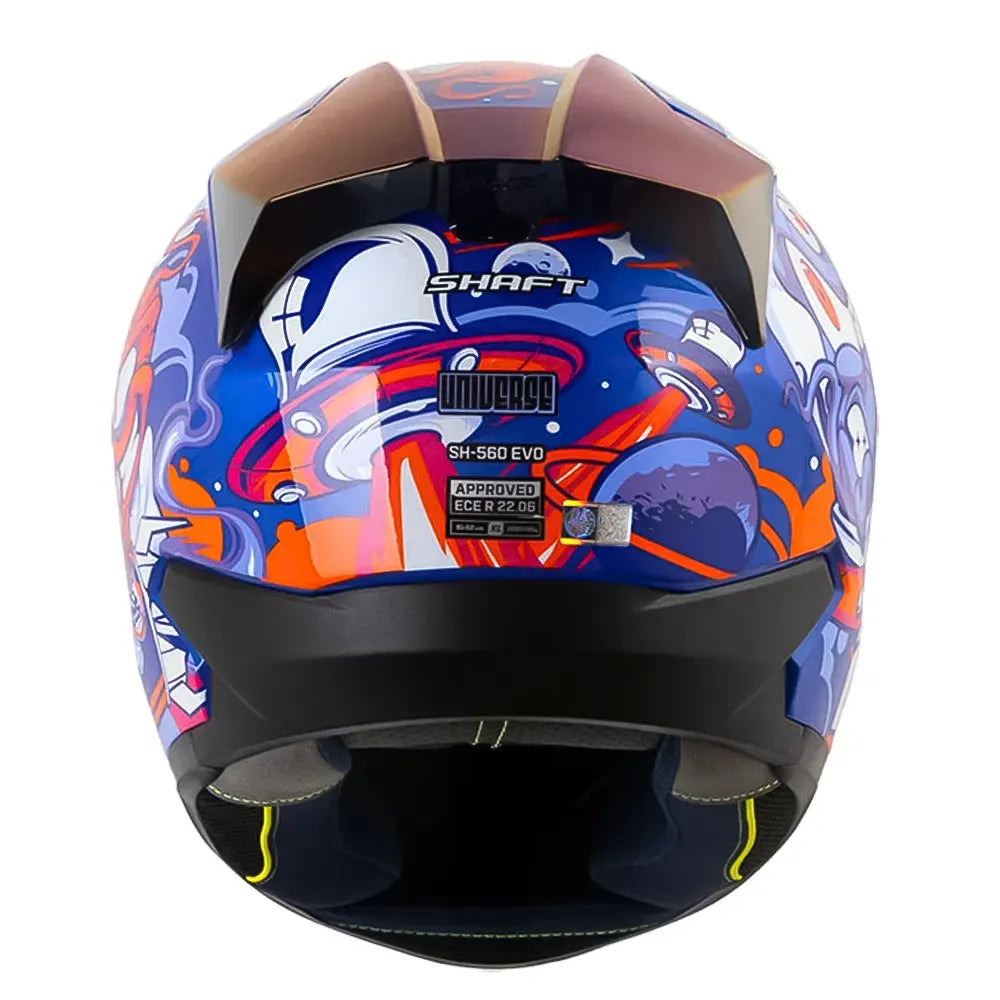 Casco Shaft 560 Evo Universe Azul Visor Iridium Azul