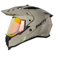 Casco Shaft Mx360 Solid Gris Negro Visor Revo Rojo
