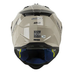 Casco Shaft Mx360 Solid Gris Negro Visor Revo Rojo