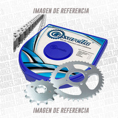 Kit De Arrastre Casarella Best 125 4h(Pt35c-Pd14c-428-H-110-C) Cadena Niquelada