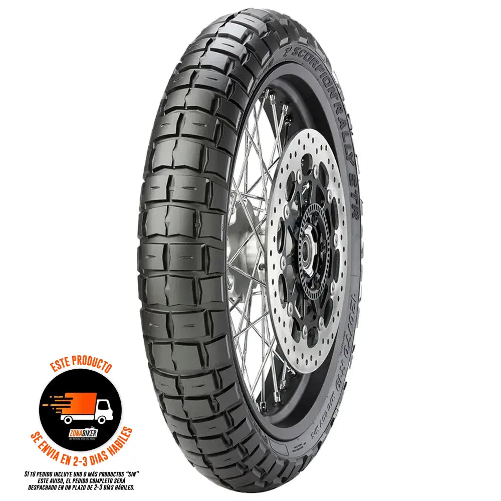 Llanta Pirelli Scorpion Rally Str 110/80-19 Sellomatic/Neumatico Llantas para motos