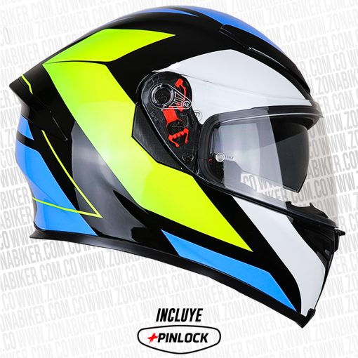 CASCO AGV K5 MULTI CORE AMARILLO AZUL 2 - ZONABIKER LA 21 4