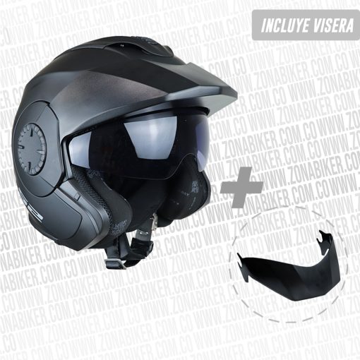 CASCO LS2 570 SOLID NEGRO 5 - ZONABIKER LA 21 7