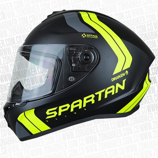 CASCO SPARTAN DRAKEN SLIDE AMARILLO 1 - ZONABIKER LA 21 3