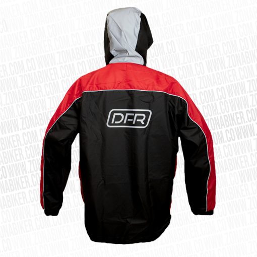 CHAQUETA CORTAVIENTO REFLECTIVA DFR 05 DOBLE FAZ ROJA 1 - ZONABIKER LA 21 5
