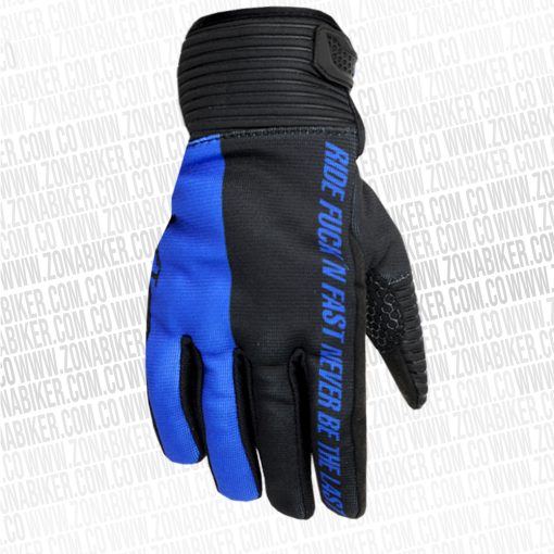 GUANTE SHAFT STUNT LEACY NEGRO AZUL 3 - ZONABIKER LA 21 3