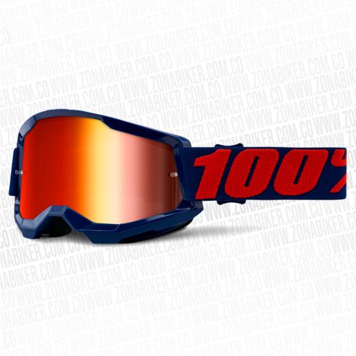 LENTE 100 STRATA AZUL OSCURO LENTE ROJO - ZONABIKER LA 21 3