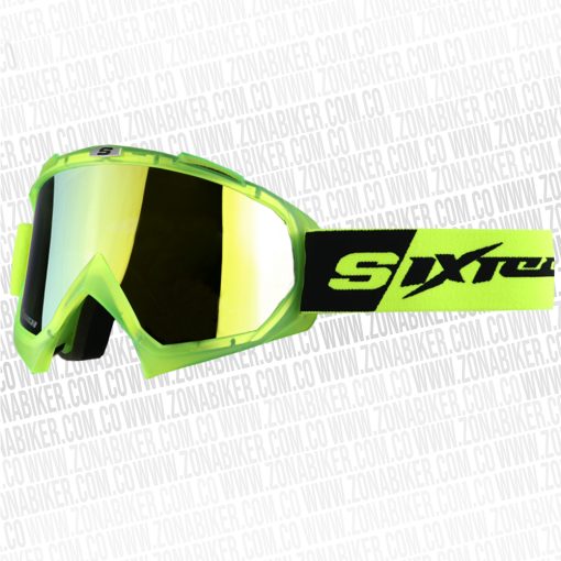 LENTES CROSS SHAFT 16 AMARILLO NEON IRIDIUM DORADO - ZONABIKER LA 21 3