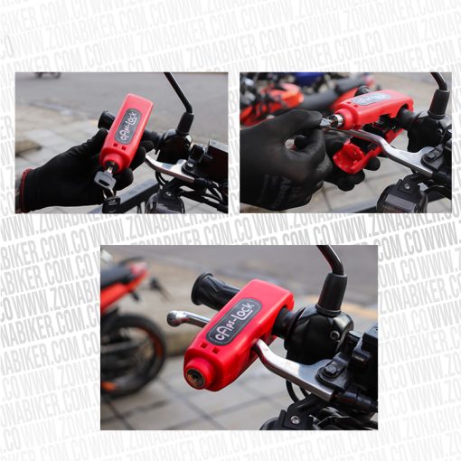 CANDADO MANUBRIO CAPS LOCK ROJO 5 - ZONABIKER LA 21 7