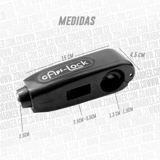 CANDADO MANUBRIO CAPS LOCK negro 4 - ZONABIKER LA 21 6