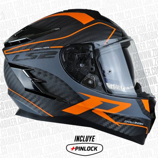 CASCO LS2 327 CHALLENGER GRID NEGRO CARBON 2 - ZONABIKER LA 21 4