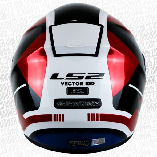CASCO LS2 397 VECTOR AUTOMAT BLANCO ROJO 4 - ZONABIKER LA 21 6