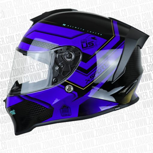 CASCO X SPORTS V151 BRIGTH NEGRO MORADO 1 - ZONABIKER LA 21 3