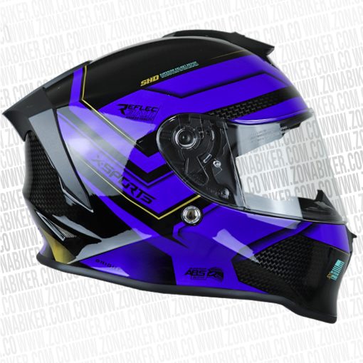 CASCO X SPORTS V151 BRIGTH NEGRO MORADO 2 - ZONABIKER LA 21 4