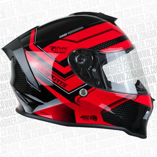 CASCO X SPORTS V151 BRIGTH NEGRO ROJO 2 - ZONABIKER LA 21 4