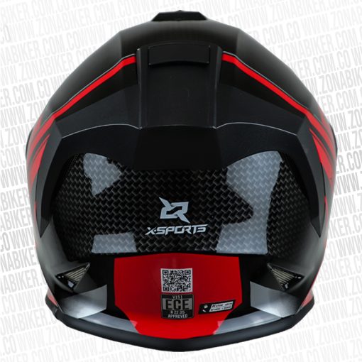 CASCO X SPORTS V151 BRIGTH NEGRO ROJO 4 - ZONABIKER LA 21 6
