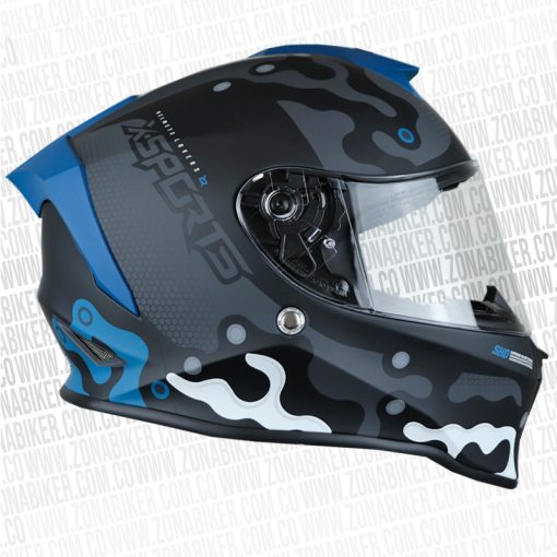 CASCO X SPORTS V151 ELEMENT GRIS AZUL 2 - ZONABIKER LA 21 4