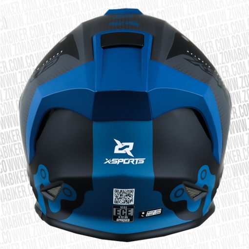 CASCO X SPORTS V151 ELEMENT GRIS AZUL 4 - ZONABIKER LA 21 6