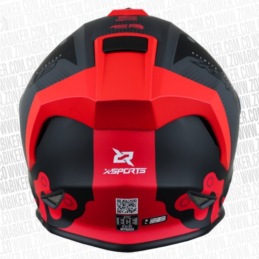 CASCO X SPORTS V151 ELEMENT GRIS ROJO 4 - ZONABIKER LA 21 6