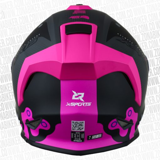 CASCO X SPORTS V151 ELEMENT GRIS ROSADO 4 - ZONABIKER LA 21 6