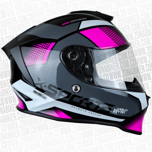 CASCO X SPORTS V151 LEXOT NEGRO ROSADO 2 - ZONABIKER LA 21 4