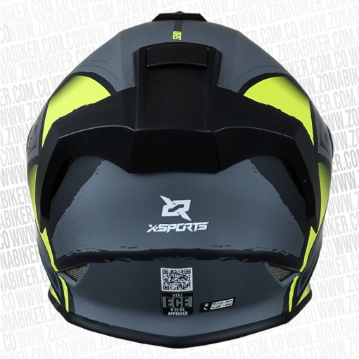 CASCO X SPORTS V151 SWAMP GRIS AMARILLO 4 - ZONABIKER LA 21 6