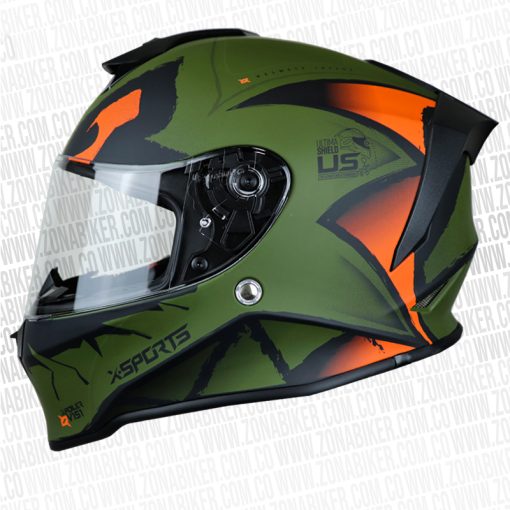 CASCO X SPORTS V151 SWAMP VERDE NARANJA 1 - ZONABIKER LA 21 3
