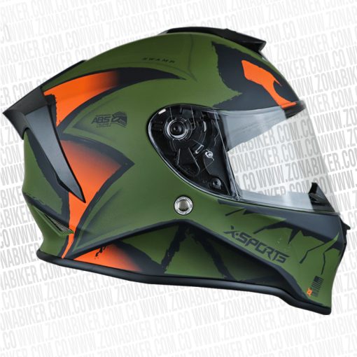 CASCO X SPORTS V151 SWAMP VERDE NARANJA 2 - ZONABIKER LA 21 4