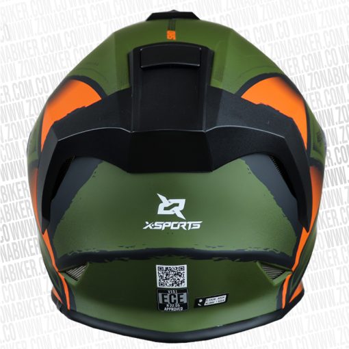 CASCO X SPORTS V151 SWAMP VERDE NARANJA 4 - ZONABIKER LA 21 6