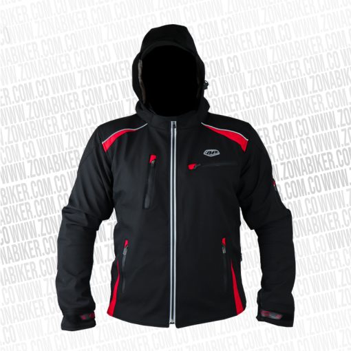 CHAQUETA AP CASUAL NEGRO ROJO 1 - ZONABIKER LA 21 3