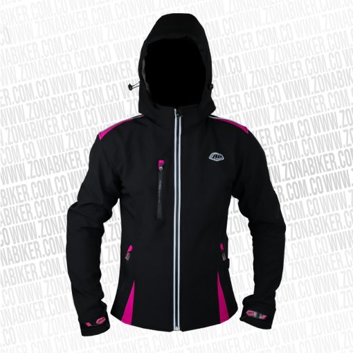 CHAQUETA AP ELLA CASUAL NEGRO FUCSIA 1 - ZONABIKER LA 21 3