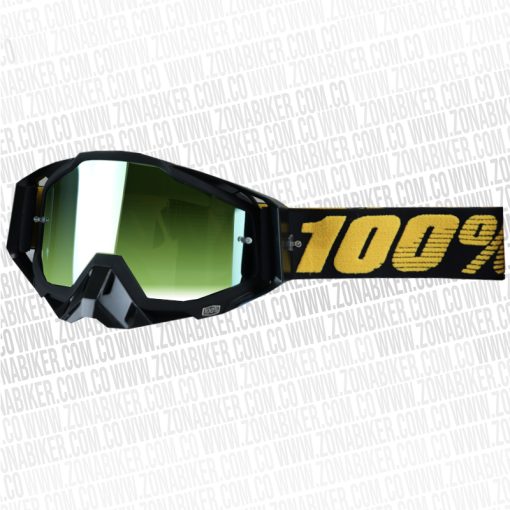 LENTES CROSS 100 RACECRAFT NEGRO DORADO 1 - ZONABIKER LA 21 3