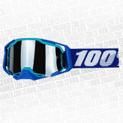 LENTES CROSS 100 ARMEGA CELESTE VISOR PLATEADO - ZONABIKER LA 21 3