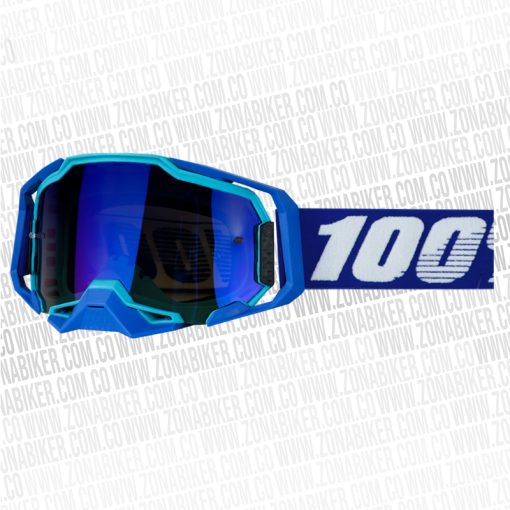 LENTES CROSS 100ARMEGA CELESTE VISOR PLATEADO RAINBOW - ZONABIKER LA 21 3