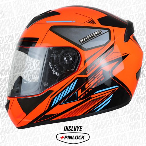 CASCO LS2 352 BETHA NARANJA NEON NEGRO 1 - ZONABIKER LA 21 3