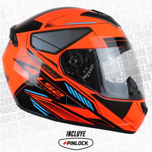 CASCO LS2 352 BETHA NARANJA NEON NEGRO 2 - ZONABIKER LA 21 4