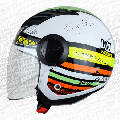 CASCO LS2 562 AIRFLOW RONNIE BLANCO VERDE NEON 1 - ZONABIKER LA 21 3