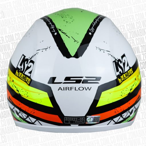 CASCO LS2 562 AIRFLOW RONNIE BLANCO VERDE NEON 4 - ZONABIKER LA 21 6