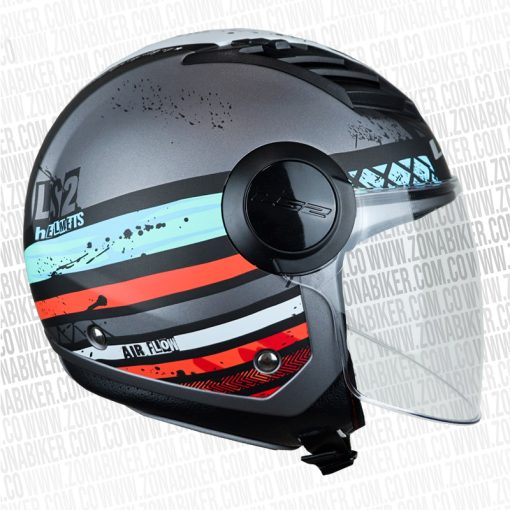 CASCO LS2 562 AIRFLOW RONNIE PLATEADO AZUL 2 - ZONABIKER LA 21 4