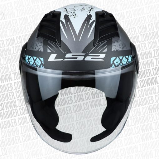 CASCO LS2 562 AIRFLOW RONNIE PLATEADO AZUL 3 - ZONABIKER LA 21 5