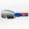 Lentes Cross 100 Clasica Blanco Azul Visor Plateado - ZONABIKER LA 21 1