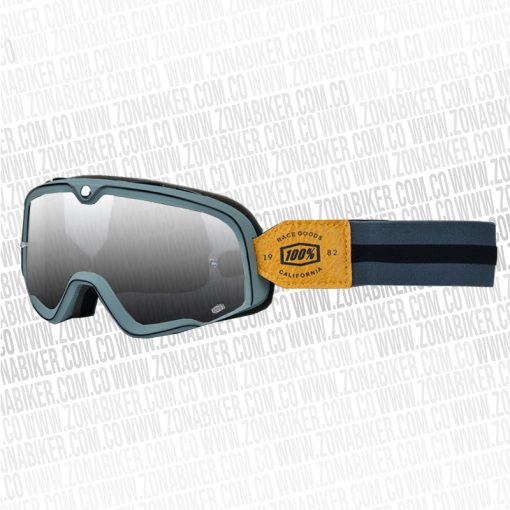 Lentes Cross 100 Clasica Gris Negro Visor Plateado11 - ZONABIKER LA 21 3