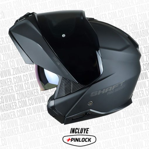 Casco Shaft Pro 4100Dv Solid Negro Visor Smoke 1 - ZONABIKER LA 21 3
