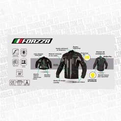 Chaqueta Forza Touring Montmelo Negro Gris 4 - ZONABIKER LA 21 9