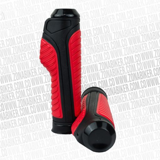 Grips Ergonomico Man 079 Rojo Negro - ZONABIKER LA 21 2